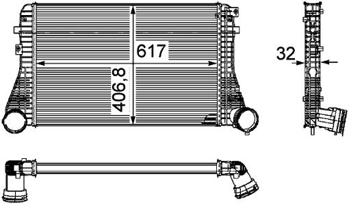 VW Intercooler 3C0145805R - Behr 376746061